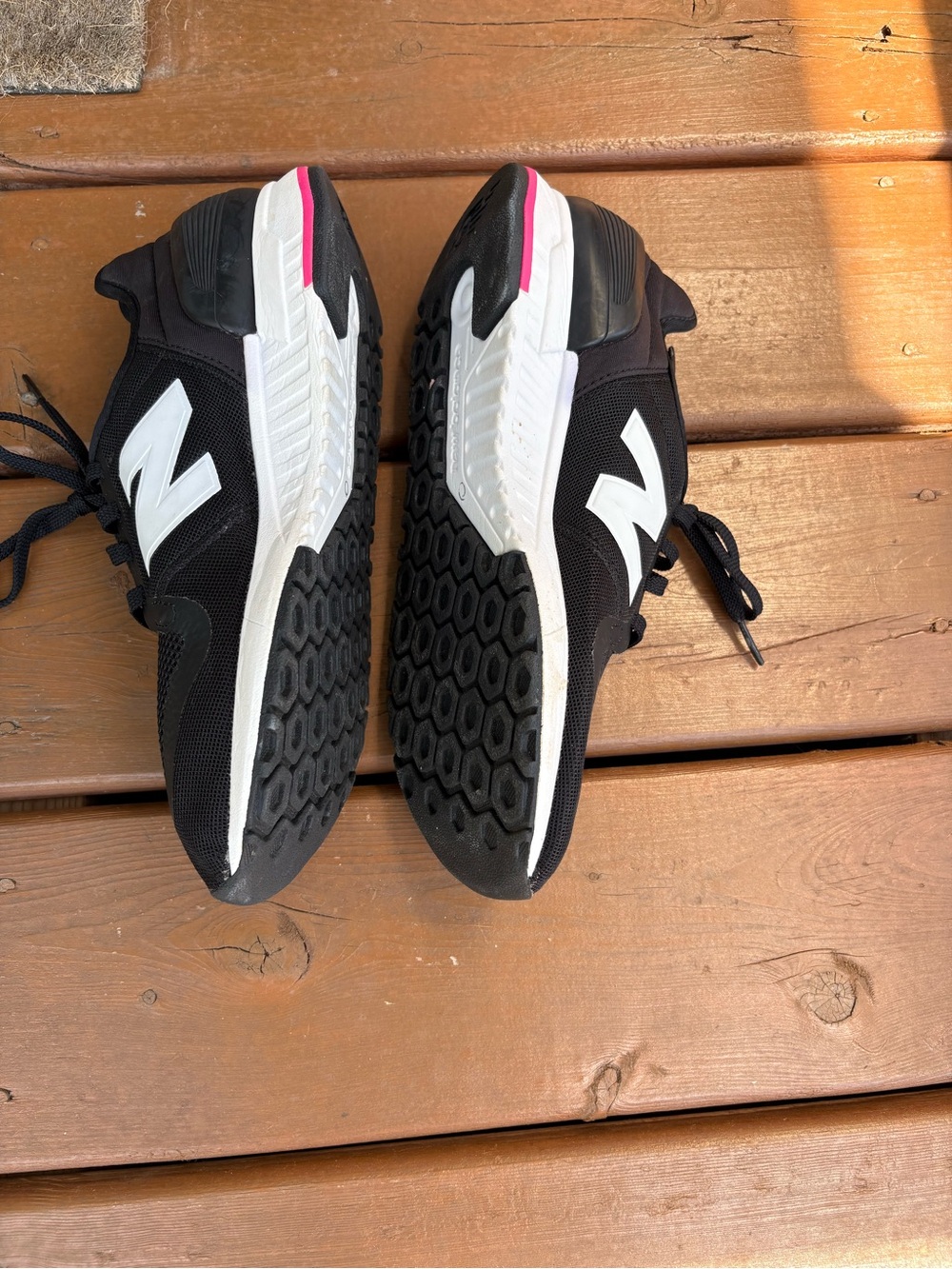 NEW BALANCE 247S LOW TRAINERS SPORTS SNEAKER WOMEN SHOES BALCK/PINK SIZE 9 - Picture 8 of 13